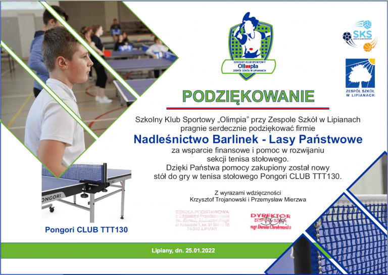 Podziękowania dla sponsorów – Lasy